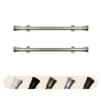 0.625 in. Dia. Side Curtain Rod, Satin Nickel - 12-20 in. - Set of 2