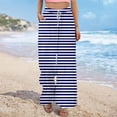 thumbnail image 4 of cocolona Womens Summer Casual Printed Wide Leg Pants Split Leg Elastic Waist Drawstring Travel Lounge Trousers, 4 of 5