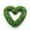 Green, variant on Heart-Shaped Artificial Greenery Wreath - Simulation Garland for Front Door, Outdoor Courtyard & Home Decor - Festive Leafy Wreath for Holiday & Seasonal Accents, 17in/43cm, Green