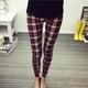 thumbnail image 4 of VIIANLES, mallas deportivas para mujer, pantalones a rayas florales con rejilla, pantalones de cintura alta, mallas sexis con estampado a cuadros a la moda, 4 of 5