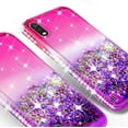 thumbnail image 4 of For Samsung Galaxy A01 Case w/ TPU Screen Protector Liquid Quicksand Glitter Cute Bling Girls Women [Shock Proof] for For Samsung Galaxy A01 - Pink/Purple, 4 of 5