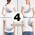 thumbnail image 6 of Fanny Pack Black and White Christmas Snowflake Pattern Waist Pack Bag,Running Cross Bag,Waterproof Large Fanny Packs for Women Men for Travel Running Hiking Cycling, 6 of 6