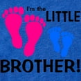 thumbnail image 2 of CafePress - Imthelittlebrother_Pinkfeet - Cute Infant Baby Football Bodysuit, 2 of 3