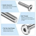 thumbnail image 2 of 10-Pack Flat Head Socket Cap Screws, M5x20mm 304 Stainless Steel Hex Drive Fastener Kit with Hex Key, 2 of 7