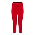 thumbnail image 2 of Yoga Pants, Comdrip High Waisted Leggings for Women - Full Length Capri Soft Yoga Pants for Workout Athletic Womens Capris Red M, 2 of 7