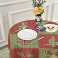 thumbnail image 6 of Coolnut Christmas Round Tablecloth, Wrinkle Free Soft Table Cloth with Lace, 60 Inch Table Cover for Kitchen Dining Tables, Hotels, Banquets, Camping Parties House Decor, 6 of 7
