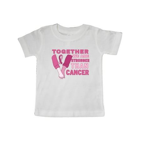 

Inktastic Together We Are Stronger Than Cancer with Hands and Ribbon Gift Baby Boy or Baby Girl T-Shirt