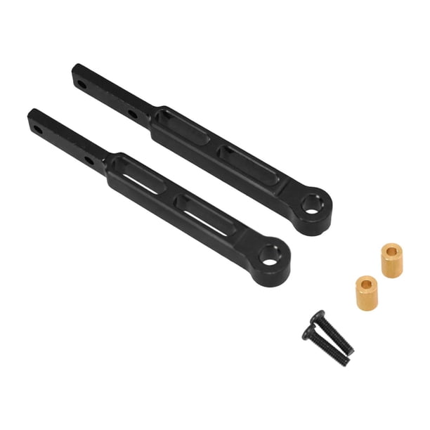 Eje trasero RC de aleación de aluminio 1:12, piezas metálicas, componentes de fijación, suspensiones, enlaces Negro