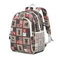 thumbnail image 2 of Red Plaid Dog Jigsaw Puzzle Backpack for School,Cute School Bag,Schoolbag with Adjustable Shoulder Straps & Padded Back,15"x11.42"x5.5", 2 of 6