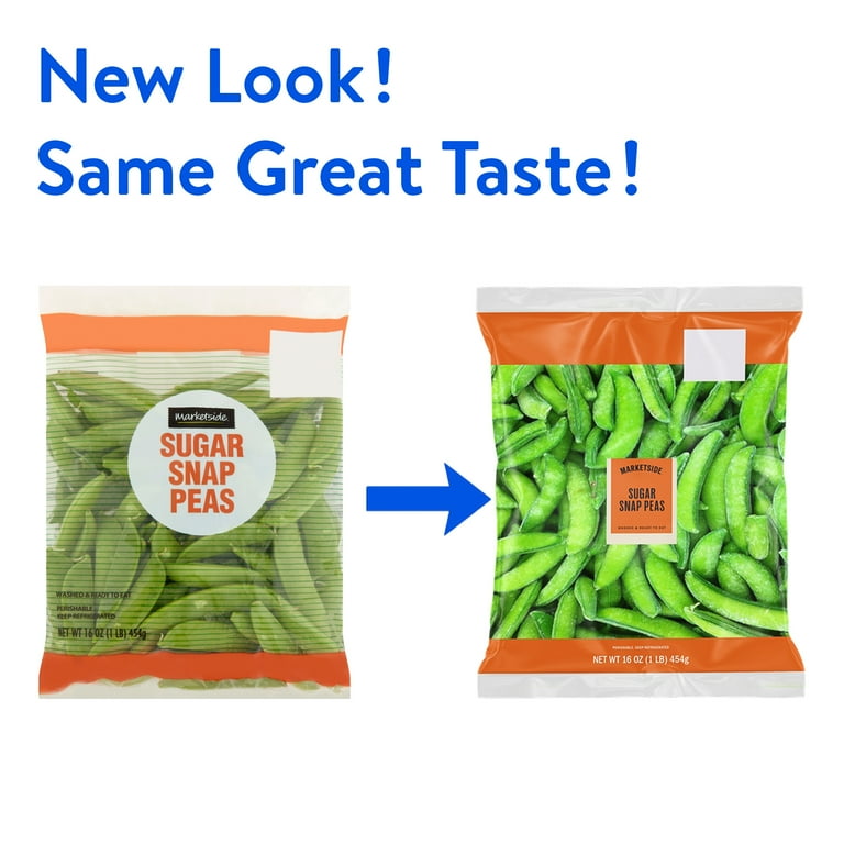 Marketside Fresh Sugar Snap Peas 1 lb Bag, Ready to Eat