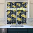 thumbnail image 3 of Kitchen Curtains 36 Inch Short - 3 Panel Set Lemon Print, Rod Pocket Window Curtains 100% Polyester, Cute Fruit Valance for Farmhouse, Cafe, Living Room, Bedroom, Easy Wash, 3 of 6