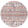 thumbnail image 2 of SAFAVIEH Crystal Neasa Abstract Area Rug, Rust/Ivory, 6'7" x 6'7" Round, 2 of 11