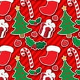 thumbnail image 4 of EGNMCR Hauts de Soins Infirmiers pour Femmes, Uniforme de Travail Imprimé de Noël, Manches Courtes, Col en V, Blouse de Travail avec Poches, Costumes de Noël, 4 of 4