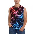 thumbnail image 1 of Balery Red And Blue Lightning Camisetas sin mangas para hombre, absorbe la humedad y protege contra el mal olor.-XX-Large, 1 of 7
