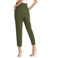 thumbnail image 4 of Pantalones de mujer 9/10 pantalones de cintura alta Slim Fit para pantalones casuales de oficina militar M Yuyangstore Pantalones de mujer, 4 of 8