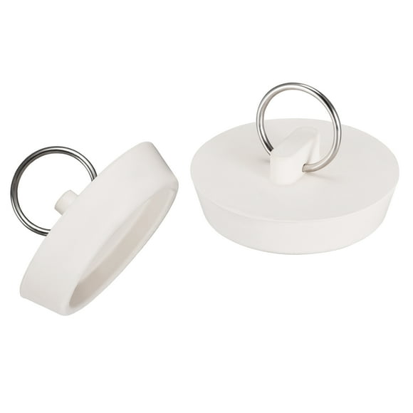Tapón de drenaje de goma Uxcell con anillo colgante, paquete de 2, 1.73" - 1.81"