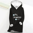 thumbnail image 2 of Feancey Women's Fleece Lined Hoodies Winter Thick Warm Hooded Sweatshirts Casual Letter Print Thermal Loungewear Cozy Soft Fuzzy Pajama Tops Black XXL, 2 of 4
