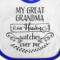 thumbnail image 4 of Inktastic My Great Grandma in Heaven Watches over Me Boys or Girls Baby Bib, 4 of 4