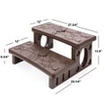 thumbnail image 3 of XtremepowerUS Spa Step Hot Tub Step Universal Camper Deck - Anti-Slip - 2 Step Brown, 3 of 7