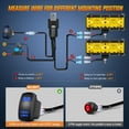 thumbnail image 5 of Nilight Side Shooter LED Light Bar 2PCS 7 Inch Triple Row Spot Flood Combo Yellow Beam Pods with 5Pin Rocker Switch Wiring Harness Kit for Off Road Lighting on Truck SUV ATV UTV, 5 of 9