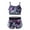 Balck&Rose Red, variant on Kids Girls Athletic Training Outfit Sleeveless Open Back Crop Tops with Bottoms Set Fitness Camo Pink 12