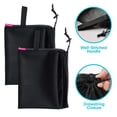 thumbnail image 4 of Meeall Bolsa de malla para la colada, resistente con cordón, para universidad, dormitorio, viajes, familia y apartamentos, 24 x 36 pulgadas, paquete de 2, color negro, 4 of 5