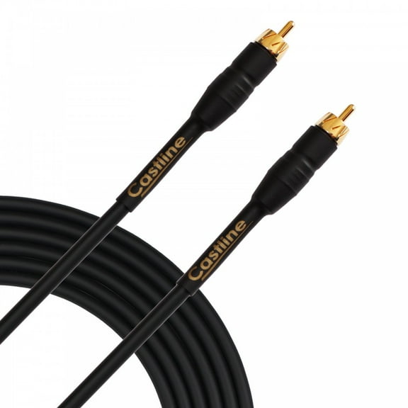 15 Ft Castline Gold RCA to RCA Audio Patch Cable Mogami 2549
