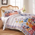 thumbnail image 2 of Greenland Home Fashions  Huntington Peacock Oversized Quilt and Pillow Sham Set Full - Queen 3 Piece, 2 of 5