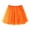 Orange, variant on IROINNID Women's Skirt Pleated Gauze Adult Dancing Skirt Short Elastic Waist Short Solid Color Skirt