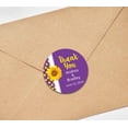 thumbnail image 3 of Darling Souvenir Round 45 Pcs Sunflower Thank You Stickers Wedding Personalized Bride Groom Names And Date Envelope Seals-Violet, 3 of 4