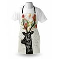 thumbnail image 4 of Saying Apron, Deer Silhouette with Antlers and Love What You Do Message Flower, Unisex Kitchen Bib with Adjustable Neck for Cooking Gardening, Adult Size, Multicolor Pink, by Ambesonne, 4 of 4