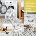 thumbnail image 4 of Mandala 8x10 Rug – Ultra-Soft, Geometric Boho Area Rug for Living Room, Office & Bedroom - Non-Shedding Machine Washable Rug – Light Gray & Ivory, 4 of 9