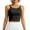 Black, variant on yillto Womens Yoga Crop Tank with Bra Breathable Workout Running Tee Sleeveless Strappy Causal Shirts