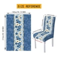 thumbnail image 7 of TSOVTHRID Blue Poppy Floral Print 5 Pcs Chair Protector Cover and Tablecloth Set Stretch Removable Washable 55"x82" Table Cover and Seat Slipcover for Home Hotel Dining Room Banquet Wedding Party, 7 of 7