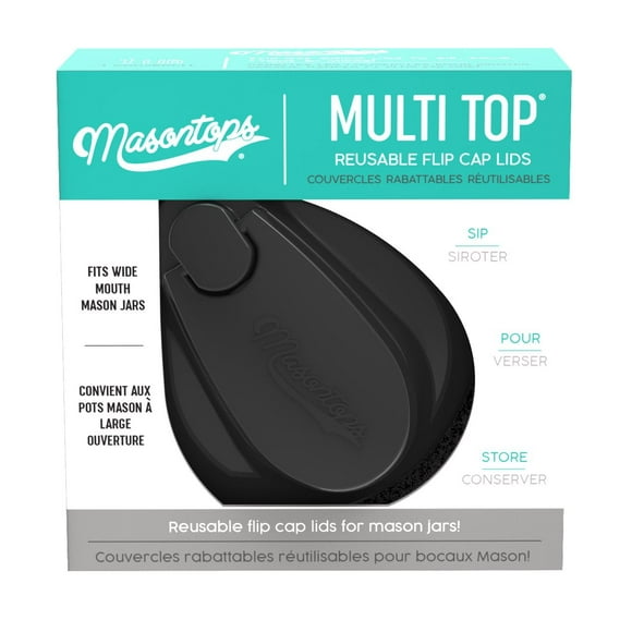Masontops Multi-Top, Wide Mouth, Sip, pour and store - drinks, dressings and more!