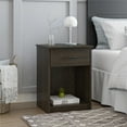 Mainstays 1 Drawer Nightstand with Power, Espresso