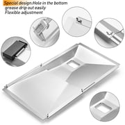 Grease Drip Pan Fits for Nexgrill Spare Parts, Adjustable with Drip Tray Suitable Compatible with Kenmore BHG,Dyna Glo&Charbroil