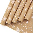 thumbnail image 3 of Papel de regalo de Navidad Kraft Rollo de papel de regalo de Navidad Rollo de papel Kraft Envoltura de color Papel de regalo de Navidad grueso Chic Marrón Tradicional Retro Ecológico Natural Rollo grueso largo Juego de 5 piezas esquí esquí Gafas de esquí, 3 of 5