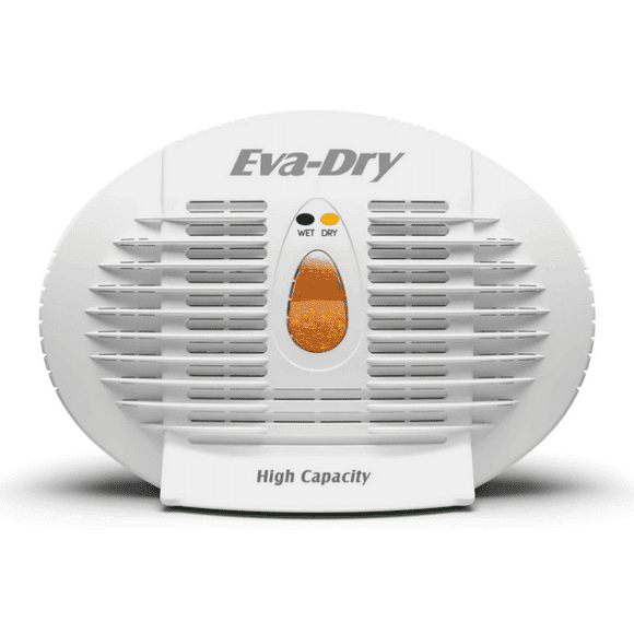 Eva-Dry Dehumidifier E-500 Mini; Technologie Dessiccante Cristallisée Non Toxique; Capacité d'Élimination de l'Humidité de 6 à 8 Onces; Renouvelable; Sans Danger pour les Enfants / les Animaux; Non Toxique; Inodore