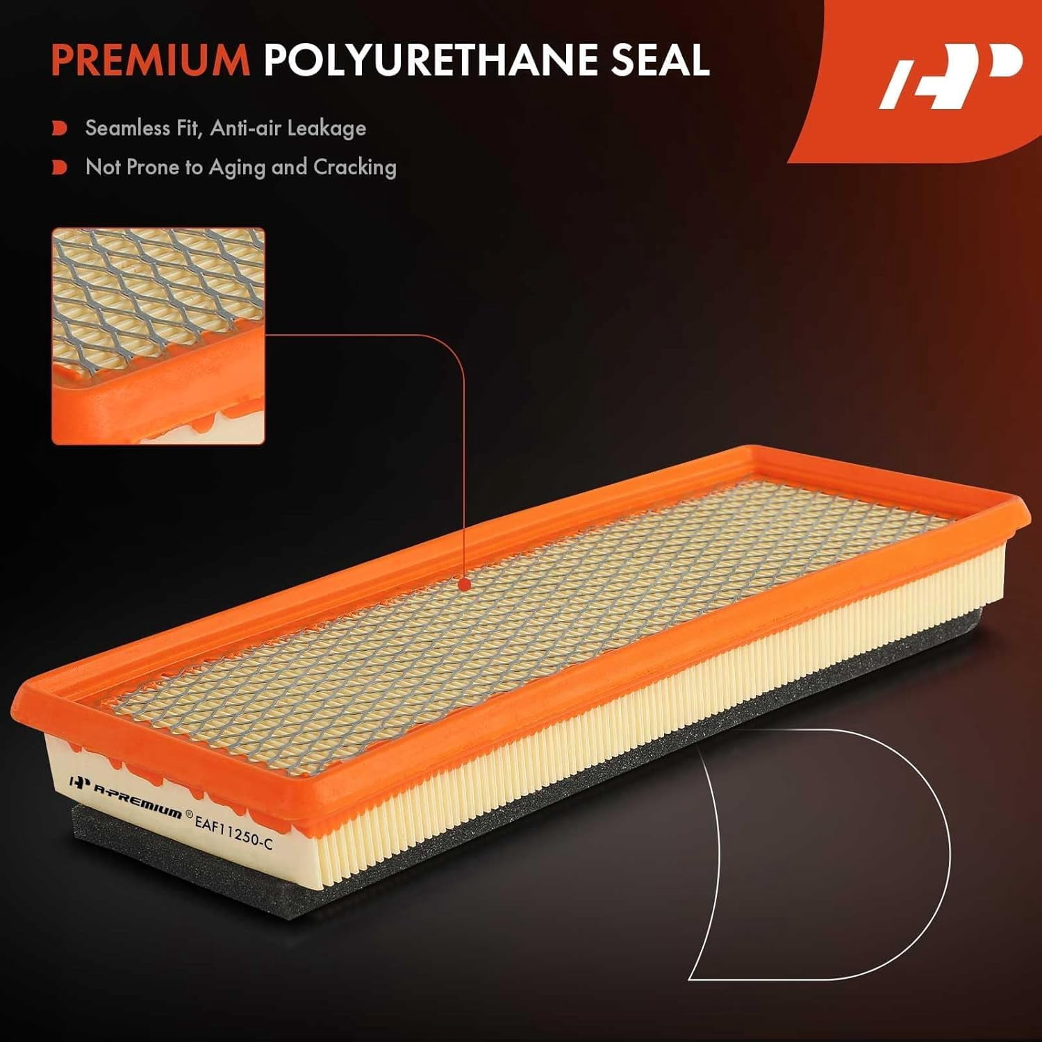A-Premium Front 2-PC Engine Air Filter Compatible with Fiat 500 2012-2019 1.4L, Replace# 68082570AA, 53101161