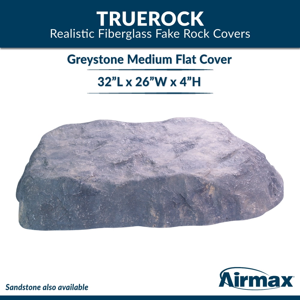 CrystalClear TrueRock Fake Fiberglass Rock, Large, Greystone, 33 x 24 x 20