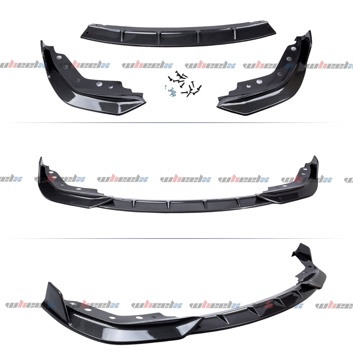 Front Lip Compatible with 2019-2022 BMW G20 G28 330i 330e M340i xDrive M-Sport, Bumper Air Dam Lower Chin Splitter Protection Body Kit Fits for 2019 2020 2021 2022 (Carbon Fiber Pattern)