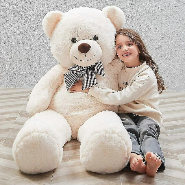Giant Teddy Bear Plush Stuffed Animal For Girlfriend Or Kids 31.5",(white)