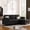 Black, variant on Sobaniilo 79" Convertible Sectional Sofa Couch, Linen Fabric L Shaped Couch with Reversible Ottoman, 3-Seat Small Sectional Sofa Couches for Living Room, Apartment, Small Space, Light Gray