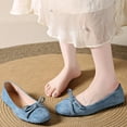 thumbnail image 6 of Xfvqtps Womens Casual Bow Flats Lightweight Breathable Shoes with Cushioned Insole Comfortable for Work Walking Travel Blue, 6 of 9