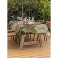 thumbnail image 3 of Outdoor Tablecloth with Umbrella Hole for Patio/Picnic/Party, Brown Mountain Waterproof Table Cloth Rectangle Table Cover Washable, Misty Forest Nature Woodland Pine Tree Landscape (60"x 120"), 3 of 8
