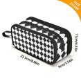 thumbnail image 4 of FORMRS Pencil Case with 3 Compartments Zipper Pouch, Elementary School Level and up, Black and White Geometric, 4 of 8