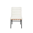 thumbnail image 3 of Lahni White Boucle Fabric Set of 2 Dining Chair with Black Iron Legs, 3 of 6