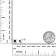 thumbnail image 2 of Gem Stone King 925 Sterling Silver Blue Sapphire on White Enamel Stud Earrings for Women Men (1.20 Cttw, Gemstone Birthstone, Round 5MM), 2 of 3