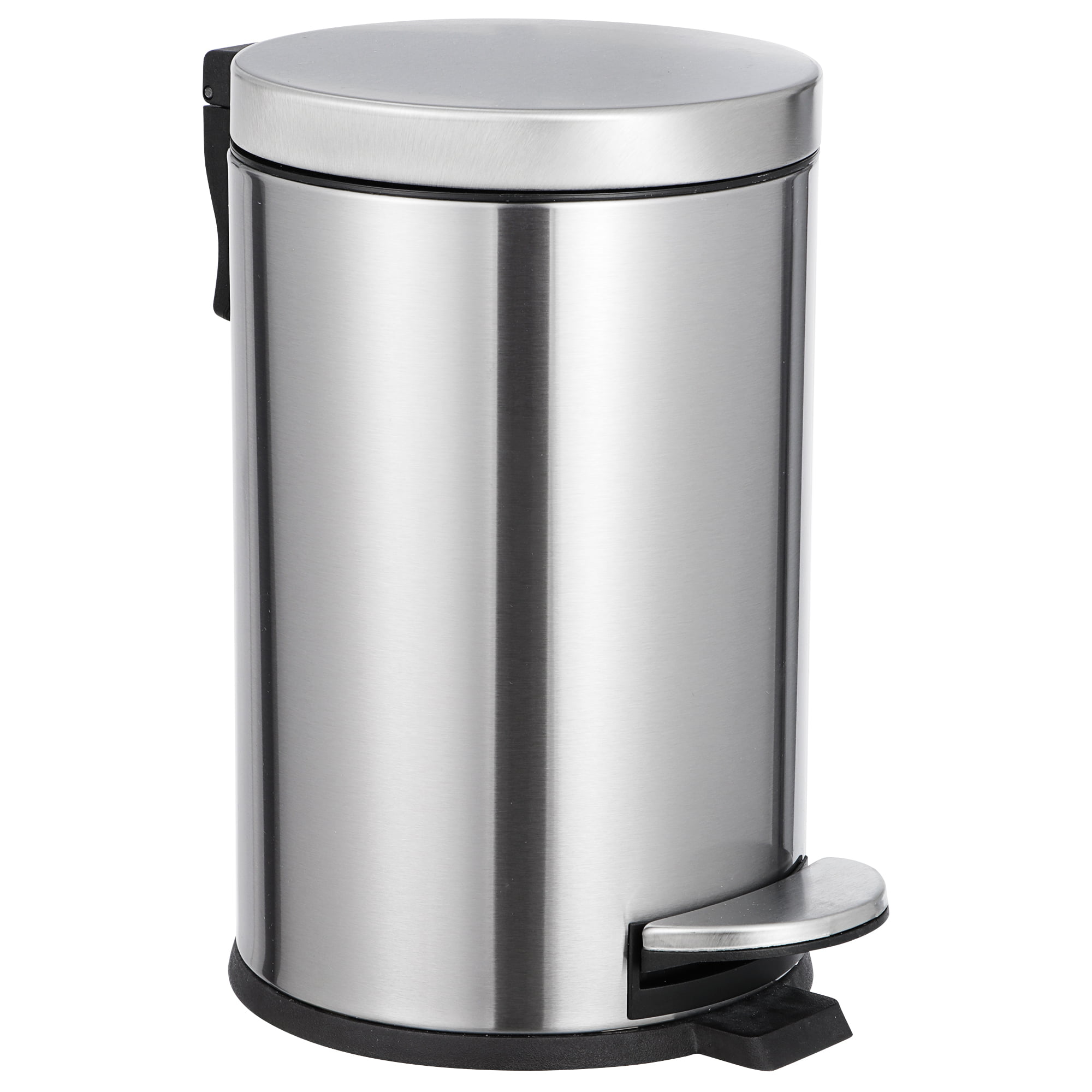 Bolero White Pedal Bin in Stainless Steel with Removal Inner Bucket 5L 
